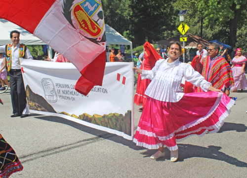 Peruvian group in the Parade of Flags at One World Day 2022